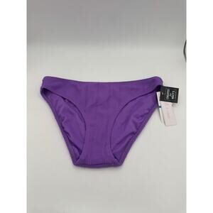 Salt + Cove Juniors' Ribbed Hipster Bikini Bottoms Bathing Suit Purple XL NWT